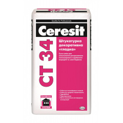 Штукатурка декоративная Ceresit CT 34 гладкая 25 кг Днепр
