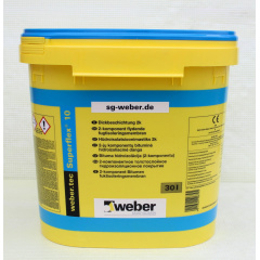 Високоеластична гідроізоляційна бітумна мастика WEBER weber.tec Superflex 10 30 л Чернівці