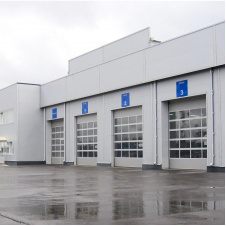 Панорамні ворота ALUTECH AluTrend 4000х4000 мм RAL 9006 сріблястий металік