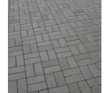 Тротуарная плитка Золотой Мандарин Кирпич стандартный 200х100х60 мм серый