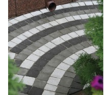 Тротуарная плитка Золотой Мандарин Креатив 60 мм на белом цементе белый