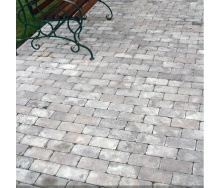 Тротуарная плитка Золотой Мандарин Кирпич Антик 200х100х60 мм серый
