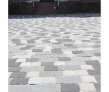 Тротуарная плитка Золотой Мандарин Старая площадь 160х40 мм на белом цементе белый