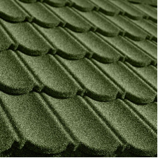 Композитная черепица QueenTile Classic 1-тайлова 1140x410 мм green