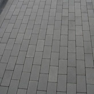 Тротуарная плитка Золотой Мандарин Кирпич без фаски 200х100х60 мм серый