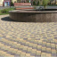 Тротуарна плитка Золотий Мандарин Креатив 60 мм на сірому цементі гірчичний Київ