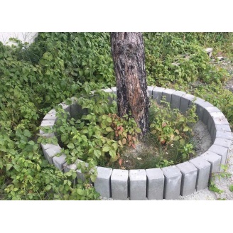 Бордюр тротуарний Палісадник садовий 350х120х120 мм сірий