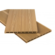 Терасна дошка двостороння ДПК POLYMER&WOOD PRIVAT Дуб дерево-полімерна композитна дошка штучна для тераси, альтанки, доріжки коричнева