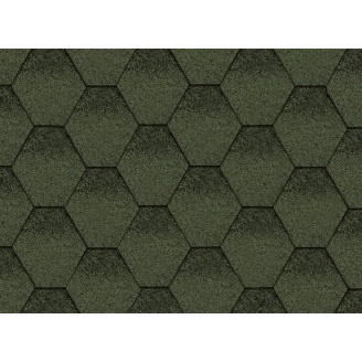 Битумная черепицаKerabit Тройка K+ Зелено-черный