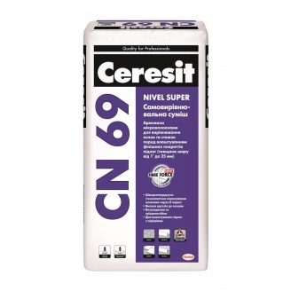 Самовирівнювальна суміш Ceresit CN 69 nivel super 25 кг
