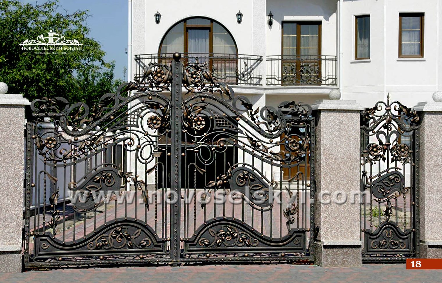 Ковані ворота з хвірткою