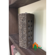Кирпич облицовочный пустотелый ECOBRICK скала тычок коричневый