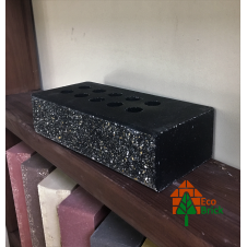Цегла облицювальна пустотіла ECOBRICK з фаскою мармуровий чорний