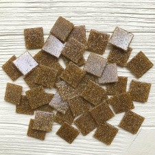 Стеклянная мозаика Eco-Mosaic 20х20 мм 33х33 см коричневая (20L35)