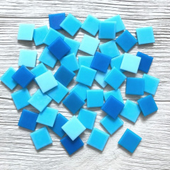 Скляна мозаїка Eco-Mosaic 20х20 мм 33х33 см синя мікс (MC154) Чугуїв