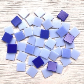 Скляна мозаїка Eco-Mosaic 20х20 мм 33х33 см світло-фіолетова мікс (MC156)