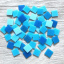 Стеклянная мозаика Eco-Mosaic 20х20 мм 33х33 см синяя микс (MC154) Киев