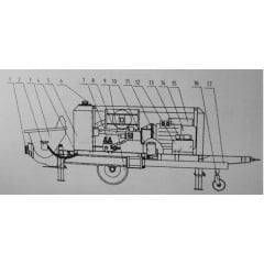 Электрический бетононасос HBT50S-12-55 50 м3/ч Киев