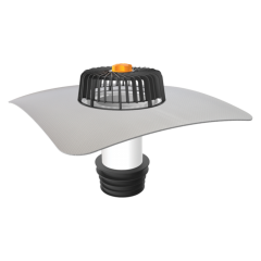 Ремонтна воронка TOPWET TW SAN BZ 110 PVC з привареним фартухом і листоуловлювачем Кропива