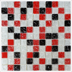 Стеклянная мозаика Керамик Полесье Gretta Red Graphite колотое стекло 300х300 мм Тернополь