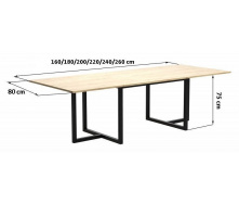 Обеденный стол в стиле LOFT 2200x800x750 (Table - 167)
