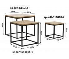 Журнальний столик у стилі LOFT (Table-614)