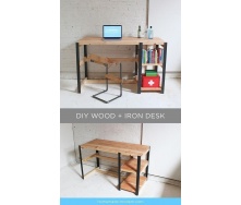 Письмовий стіл в стилі LOFT (Office Table-016)