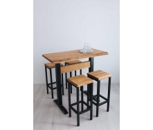 Барний комплект стіл + стільці в стилі LOFT (Bar Table-21)