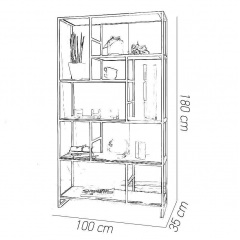 Стеллаж для хранения в стиле LOFT (Rack - 228) Киев