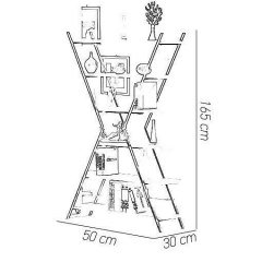 Стелаж для зберігання в стилі LOFT (Rack - 204) Київ