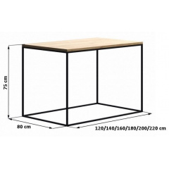 Обеденный стол в стиле LOFT 1200x800x750 (Table - 010) Кривой Рог