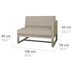 Модульное кресло в стиле LOFT (Armchair-21) Вишневое