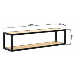 Настінна полиця в стилі LOFT (Wall Shelf-43) Хуст