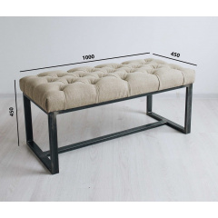 Банкетка-пуф для передпокою в стилі LOFT (Sofa-56) Чернівці