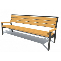 Скамейка парковая стиле LOFT (Street Bench - 50) Ужгород