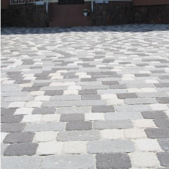 Тротуарная плитка Золотой Мандарин Старая площадь 160х40 мм на белом цементе белый Киев