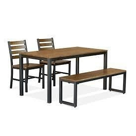 Комплект стіл + лавка + 2 крісла в стилі LOFT (Table-004)
