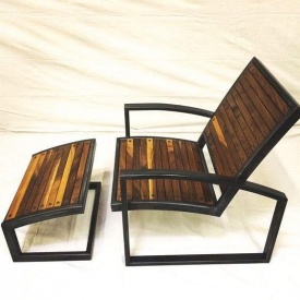 Кресло-Шезлонг в стиле LOFT (Deck chair - 01)