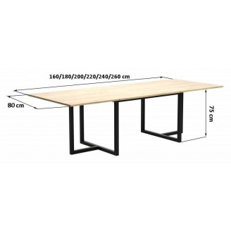 Обеденный стол в стиле LOFT 2200x800x750 (Table - 167)