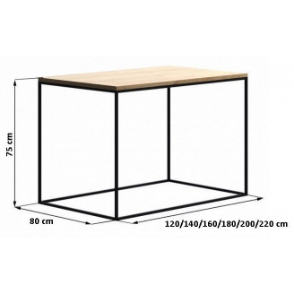 Обеденный стол в стиле LOFT 1800x800x750 (Table-199)