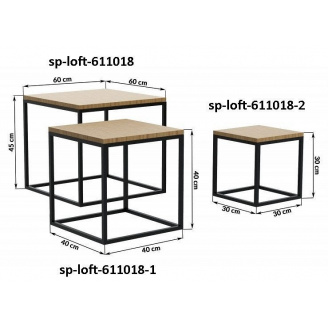 Журнальний столик у стилі LOFT (Table-614)