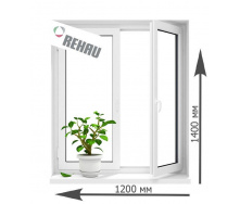 Вікно металопластикове REHAU Design 70 1200х1400 мм