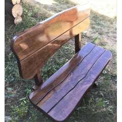 Лавка дерев'яна авторська 1000x500 із слебу в стилі Live Edge ручна робота від виробника Покровськ