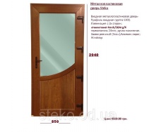  Входная Металлопластиковая дверь StekoS300 наружная ламинация золотой дуб 