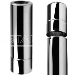 Труба димохідна 0,8 мм Ø180х250 нерж-нерж 0,5 м AISI 304 Цумань