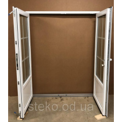 Двух-створчатые Пластиковые входные двери Steko 1500x2050 Первомайск