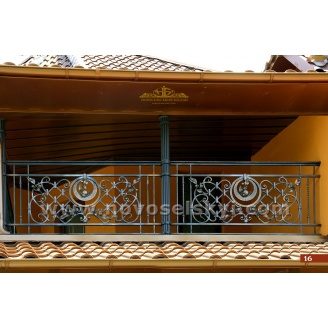 Коване огородження балкону пряме А3116
