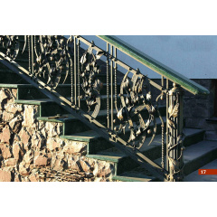 Кованое ограждение лестницы экстерьерное А4117 Ужгород