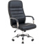Офісне крісло Richman Ліон 1040-1120х580х580 мм Хром М1 чорний кожзам Полтава