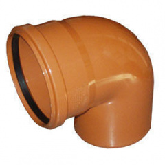 Зовнішнє коліно для каналізаційних труб 100 мм 90 градусів Миколаїв
